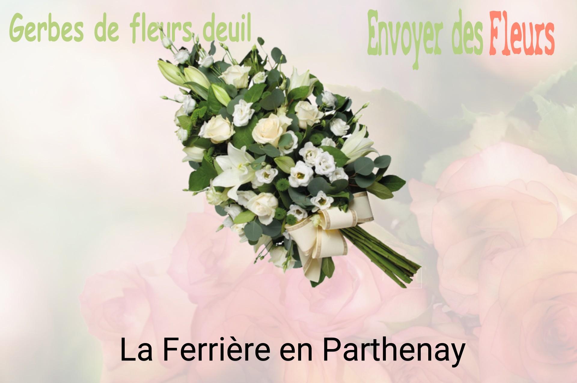 Gerbe de fleurs de deuil livrée à La Ferrière-en-Parthenay